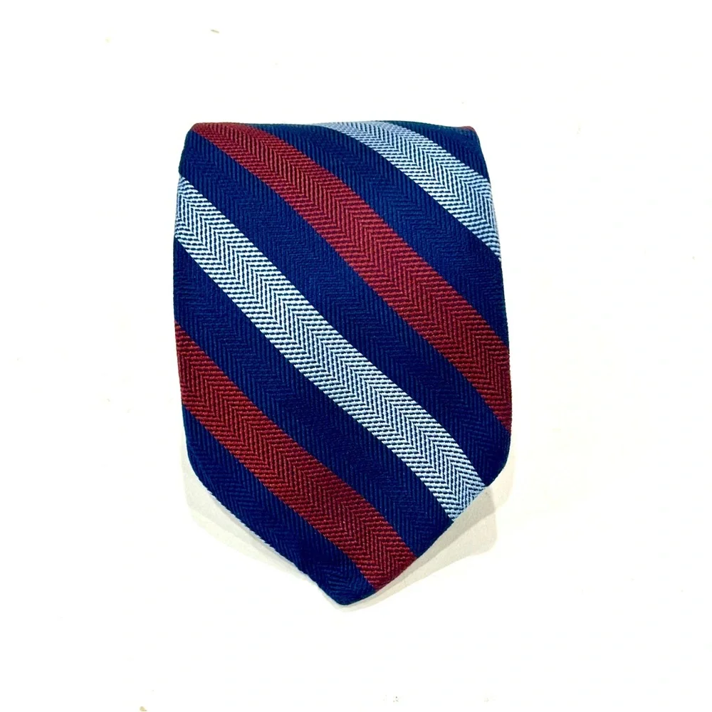 Brooks Brothers Kids Tie - Navy and Burgundy Stripes